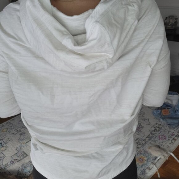 Lululemon Hold Your Om Hoodie Righteous Stripe White Athleisure - Picture 4 of 4